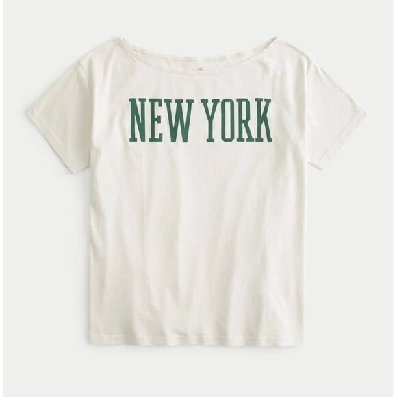 Hollister Tops - Hollister Oversized Off Shoulder New York Graphic Tee - Small